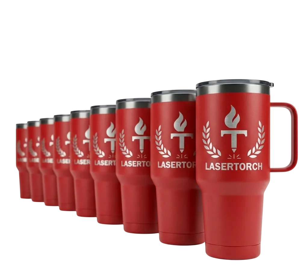 Custom engraved red tumblers